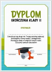 LearnHow Dyplom A4 ukończenia klasy drugiej 30szt