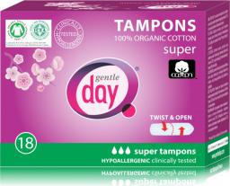 Gentle Day Tampony ze 100% bawełny ekologicznej Super 18szt