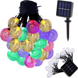  Verk Girlanda ogrodowa lampki 20 led solarna multikolor Girlanda ogrodowa lampki 20 led solarna multikolor