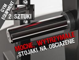 KELTON Chromowane stojaki PS5 na obciążenie fi 50 mm (2 sztuki) GYM EQUIPMENT srebrne
