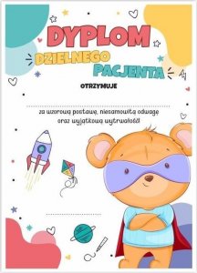 LearnHow Dyplom A5 dzielnego pacjenta - Super Miś 10szt 1