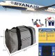 Caley TORBA PODRÓŻNA 40x20x25 DO SAMOLOTU RYANAIR WIZZAIR BAGAŻ PODRĘCZNY - SZARA 2